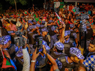 The opposition protests on the night of 1st February, 2018