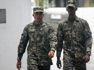 Officers of MNDF patrolling streets during State of Emergency