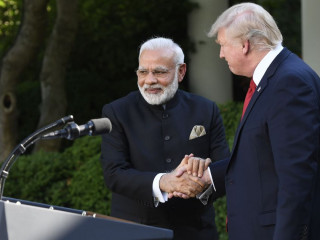 Indian Prime Minister Narendra Modi and US President Donald Trump