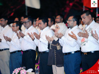 President Yameen at the PPM rally