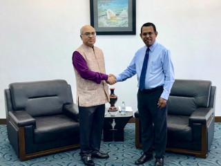 Foreign Secretary meets with Indian Amb., reiterates Maldives\' firm commitment to work with int\'l partners