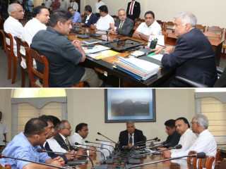 ރަނިލް ވިކްރަމަ ސިންހަ ޔޫއެންޕީގެ ބައެއް ވަޒީރުންނާއި ބައްދަލުކުރައްވަނީ