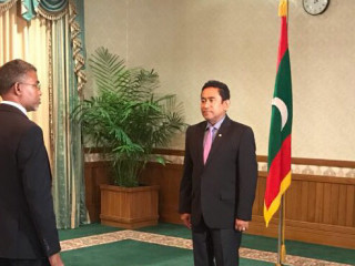 އެންއައިސީގެ މެންބަރުކަމުގެ ފަތްކޮޅު ރައީސް ޔާމީން، ސުލައިމާނުއަށް އަރުވަނީ