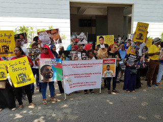 ލަންކާގައި ކުރިއަށް ގެންދާ މުޒާހަރާގެ ތެރެއިން