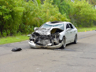 Aftermath of the fatal accident in Addu City on Saturday night
