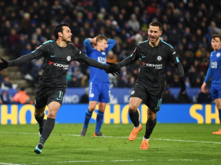 ޗެލްސީ މެޗުން މޮޅުވި ލަނޑު ޖެހުމަށް ފަހު ޕެެޑްރޯ އަދި ހަޒާޑް އުފާ ފާޅުކުރަނީ