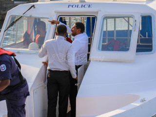 MP Ahmed Mahloof escorted back to his holding cell after a Criminal Court hearing