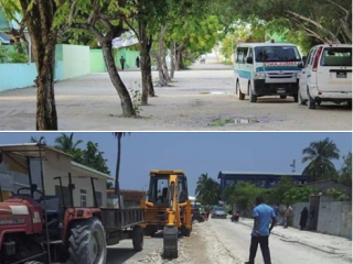 ދިއްދޫ ބޮޑުމަގު ކުރިން އަދި މިހާރު އޮތް ގޮތް