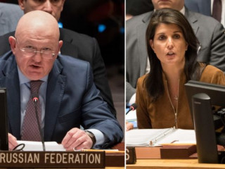 ސީރިޔާގެ މައްސަލައިގައި ބޭއްވި ސަލާމަތީ މަޖިލީހުގެ ބައްދަލުވުމުގައި އެމެރިކާއާއި ރަޝިއާ އަރައިރުމަކަށް