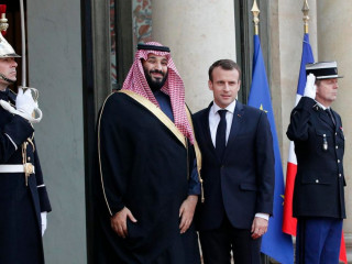 ސައުދީގެ ވަލީއަހްމަދު މުހައްމަދު ބިން ސަލްމާން އާއި ފްރާންސްގެ ރައީސް އެމަނުއެލް މެކްރޯން ޕެރިހުގައި އަންގާރަ ދުވަހު ބައްދަލުކުރައްވަނީ