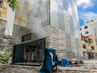 The parking system can hold up to 100 motorcycles at a time