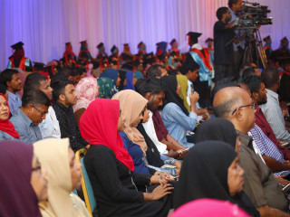 Students at a Mandhu College graduation ceremony