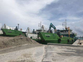 Vessels operated by WAMCO at a harbour in capital city Malé
