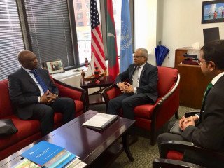 Foreign Minister Dr. Mohamed Asim met with several Permanent Representatives in New York on Saturday