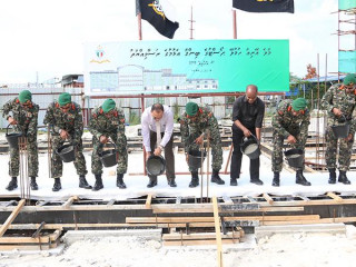 MNDF lays foundation of Hulhule\' post at Velana International Airport