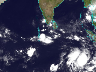 April 28, 2018: Satellite image of the Maldives region