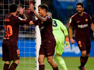 މި މެޗުގައި ބާސާގެ ލަނޑުތައް ޖެހި މެސީ އަދި ކުޓީނިއޯ