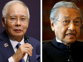 މިހާރުގެ ބޮޑު ވަޒީރު މަހާތީރް (ކ) އަދި ކުރީގެ ބޮޑު ވަޒީރު ނަޖީބު