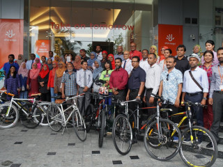 ބައިކް މޯލްޑިވްސްއާ ގުޅިގެން އިންޓަރނޭޝަނަލް ބައިކް ޓު ވޯކް ޑޭ ދިރާގުން ފާހަގަކޮށްފި