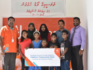 ދިރާގުން ކުޑަކުދިންގެ ދުވަސް ފާހަގަކުރުމަށް ލ. ގަން ހޮސްޕިޓަލުގައި ތެލެސީމިއާ ވޯޑެއް ޤާއިމުކުރަން އެހީތެރިކަން ފޯރުކޮށްދީފި