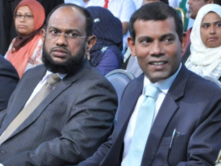 Former President Mohamed Nasheed with Dr. Abdul Majeed Baaree