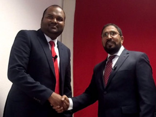 Former MDP Chairperson Ali Waheed and JP Leader Gasim Ibrahim