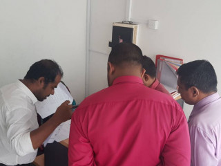 Three officers in plainclothes arrived at the station at around 3pm on Wednesday