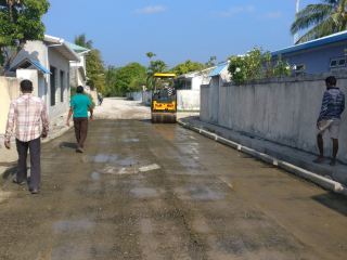 ފުނަދޫ މަގު ހެދުމުގެ މަޝްރޫއުގެ 80 އިންސައްތަ މަސައްކަތް ނިމިއްޖެ