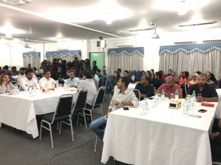 State and political party officials at an event held by the Elections Commission to announce a date for the 2018 presidential elections