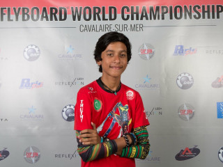 Yaish, 15, wins fifth place in the junior category of the Flyboard World Championship