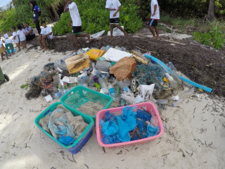 (File photo) from a beach cleanup programme