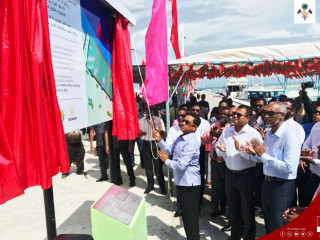 President Abdulla Yameen inaugurates Thulushdoo harbour project