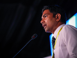 Mohamed Shifaz at the MDP Congress in AA. Ukulhas