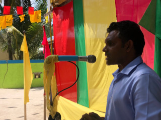 ކާށިދޫ ދާއިރާގެ ރައްޔިތުންގެ މަޖިލީހުގެ މެމްބަރު ފައިސަލް ވާހަކަފުޅު ދައްކަވަނީ