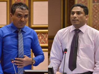 ތިނަދޫ ދެކުނު ދާއިރާގެ މެންބަރު އަބްދުﷲ އަހުމަދު އާއި ތިނަދޫ އުތުރު ދާއިރާގެ މެންބަރު ސައުދުﷲ ހިލްމީ