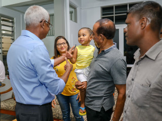 އިބޫ މިއަދު މާލޭގެ ބައެއް ގެތަކަށް ވަޑައިގަތުމުގެ ތެރެއިން:-ފޮޓޯ-ރާއްޖެއެމްވީ