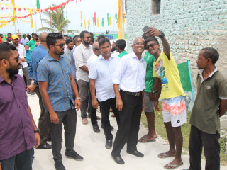 Joint Opposition candidate Solih in Neihlaidhoo