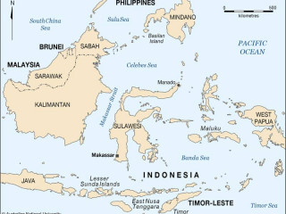 އިންޑޮނޭޝިއާ އާއި އަދިވެސް ބައެއް ގައުމުތައް ހިމެނޭ މެޕެއް