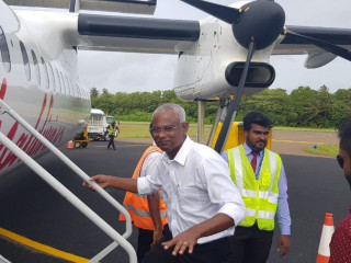 އިބޫ ހަނިމާދޫއިން ފްލައިޓަށް އަރާވަޑައިގަންނަވަނީ