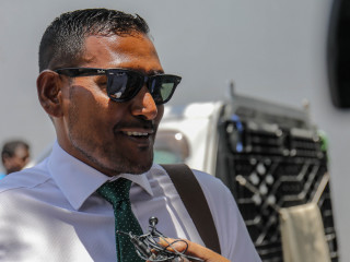 Lawyer Hussain Shameem speaks to media after leaving the DJA office