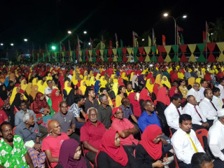 Photo of the Joint Opposition campaign event in Adh. Maamigili on Thursday night