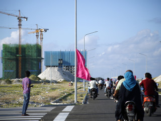 A construction building in Hulhumale\'