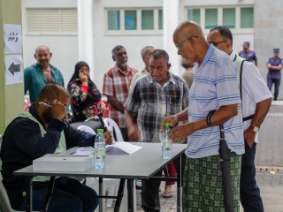 A polling station during the 2018 presidential election