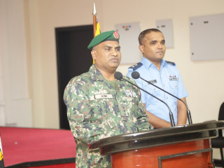 Police spokesperson Ahmed Shifan and MNDF spokesperson Ibrahim Azim