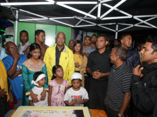 އިންތިޚާބީ ރައީސް އިބްރާހީމް މުހައްމަދު ޞާލިހާއި އިންތިޚާބީ ނާއިބު ރައީސް ފައިސަލް ނަސީމް އުފާ ފާޅުކުރުމުގެ ހަފްލާއެއްގައި