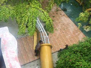 The incident was reported at about 2:15 pm on Friday