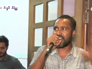 Ahmed Sameer, president of Kamadhoo island\'s government council