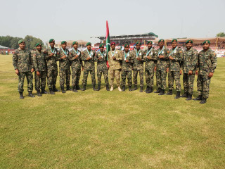 The team was given a congratulatory welcome upon their return to the Maldives on Wednesday