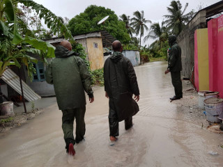 The Maldives National Defence Force has been active in Hithadhoo