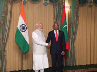 ރައީސް ސާލިހު އިންޑިއާގެ ބޮޑުވަޒީރު މޯދީއާއި ބައްދަލުކުރެއްވުން